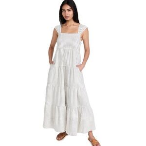 Madewell Striped Tiered Maxi Dress Sz XS